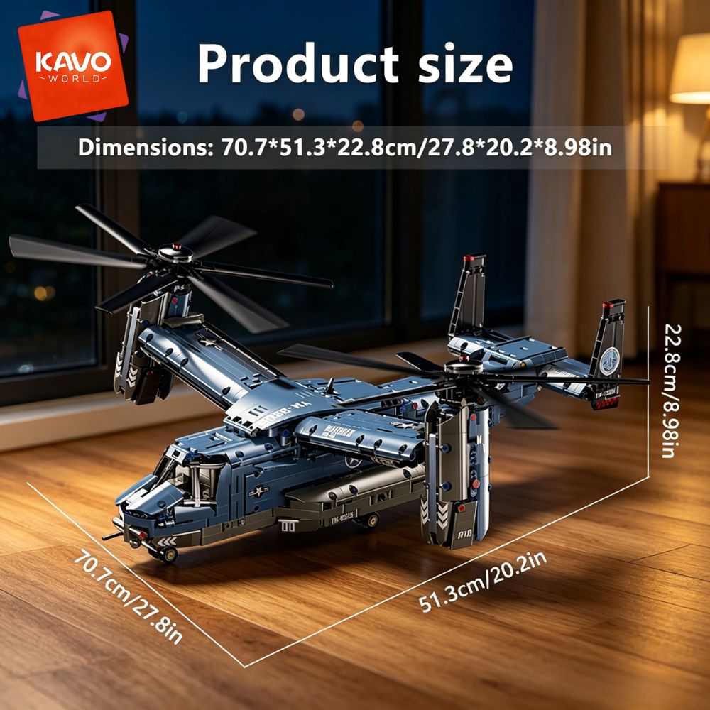 KAVOWORLD 1486PCS V-22 Osprey, - Home Improvement By reseña y precio